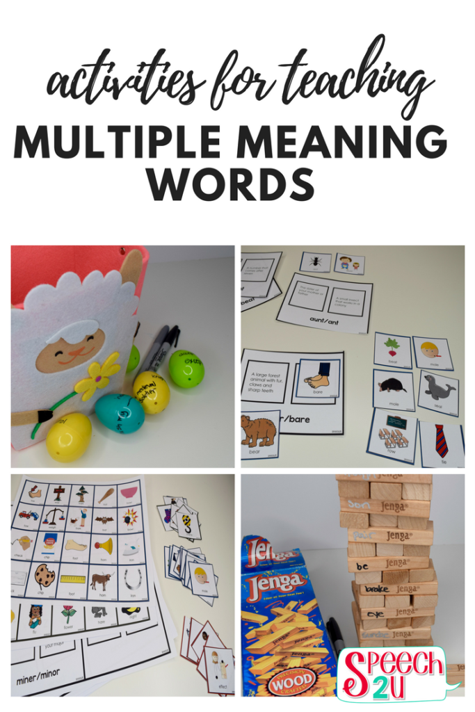 Resources For Multiple Meaning Words Speech 2U